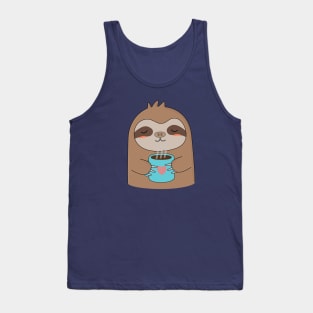 Cute Coffee Sloth T-Shirt Tank Top